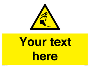 Custom warning kite flying near powerlines